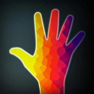 Abstract colorful hand Stock Illustration