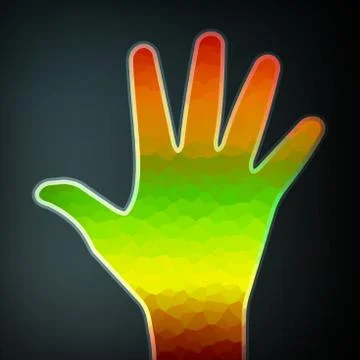 Abstract colorful hand Stock Illustration