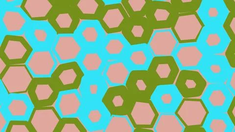 Abstract colorful hexagon pattern background Stock Illustration