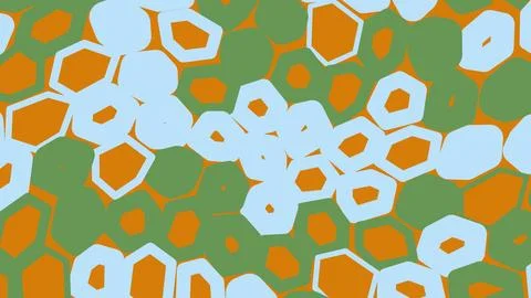 Abstract colorful hexagon pattern with geometric shapes Stockillustratie