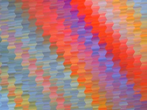 Abstract colorful hexagonal mosaic texture. Geometric fractal background. Fan Stock Illustration