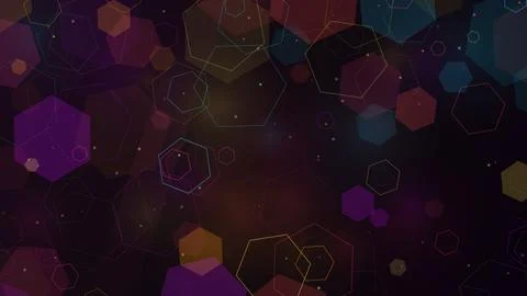 Abstract colorful hexagonal pattern background Stockillustratie