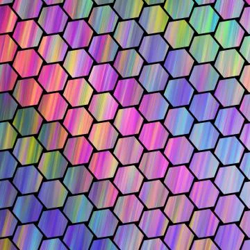 Abstract colorful hexagonal texture. Geometric fractal background. Fantasy di Stock Illustration