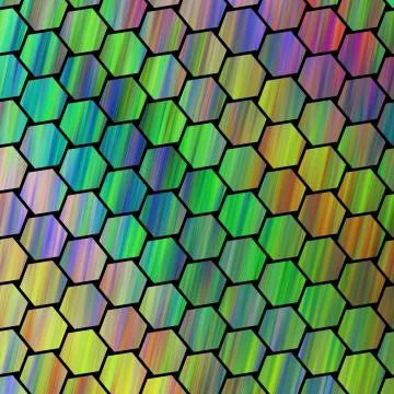 Abstract colorful hexagonal texture. Geometric fractal background. Fantasy di Stock Illustration