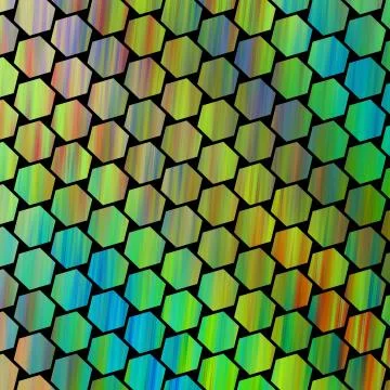 Abstract colorful hexagonal texture. Geometric fractal background. Fantasy di Stock Illustration
