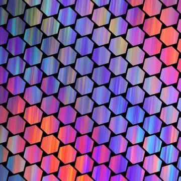 Abstract colorful hexagonal texture. Geometric fractal background. Fantasy di イラスト素材