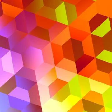 Abstract colorful hexagons background - web design Stock Illustration