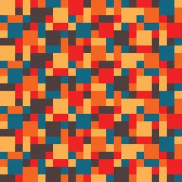 Abstract colorful hippy mosaic pattern composed of rectangles Stockillustratie