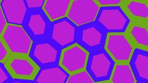 Abstract colorful honeycomb pattern with geometric shapes Stockillustratie