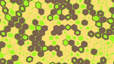 Abstract colorful honeycomb pattern with geometric shapes Illustrazione stock