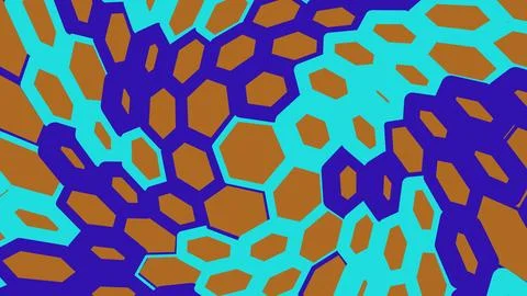 Abstract colorful honeycomb pattern with geometric shapes Stock Illustration