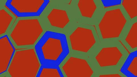 Abstract colorful honeycomb pattern with geometric hexagons Illustrazione stock