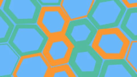 Abstract colorful honeycomb pattern with hexagon shapes Illustrazione stock
