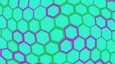 Abstract colorful honeycomb pattern with neon hexagonal shapes 스톡 일러스트