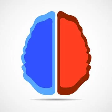 Abstract colorful human brain. Creative logo. Vector illustration Illustrazione stock