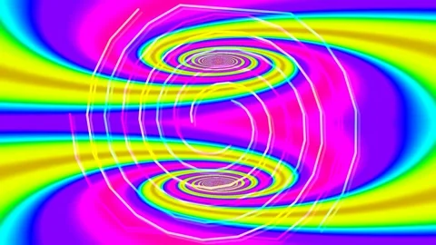 Abstract colorful hypnotic vortex spiral background loop animation Stock Footage 333442118