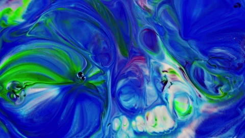 Abstract Colorful Ink Paint Diffusion Surreal Spread Shapes Stock Footage 298240000