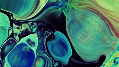 Abstract Colorful Ink Paint Diffusion Surreal Spread Shapes Stock Footage 298374223