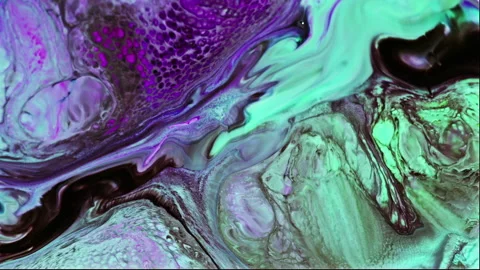 Abstract Colorful Ink Paint Diffusion Surreal Spread Shapes Video stock 298386911