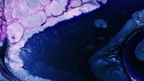 Abstract Colorful Ink Paint Diffusion Surreal Spread Shapes Stock Footage 298436539