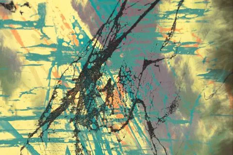 Abstract colorful ink pattern. Texture backdrop for various projects. Illustrazione stock