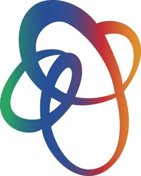 Abstract Colorful Intertwined Loop Logo Design Vector 스톡 일러스트
