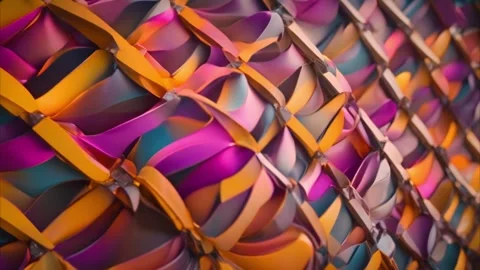 Abstract Colorful Intertwined Pattern Stock Footage 284741940
