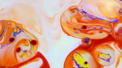 Abstract Colorful Invert Paint Bubbles Galactic Exploding Texture 38 Video stock 145624802