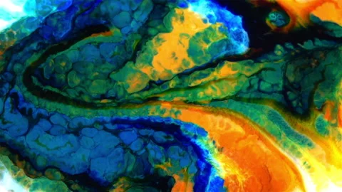 Abstract Colorful Invert Sacral Paint  Exploding Texture 970 Stock Footage 169418906