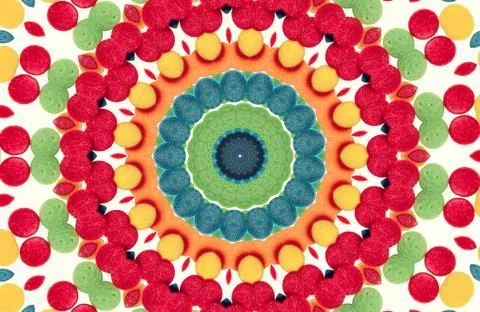 Abstract colorful kaleidoscope pattern Stock Illustration