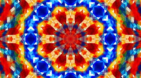 Abstract colorful kaleidoscopic background patterns Video stock 61073550