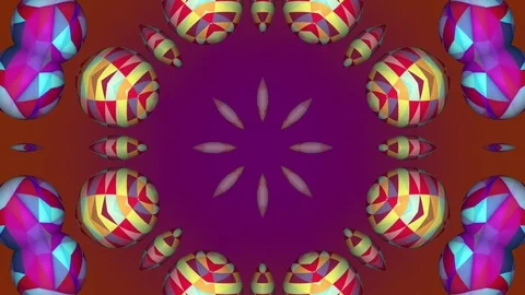 Abstract Colorful Kaleidoscopic Pattern Stock Footage 74304476