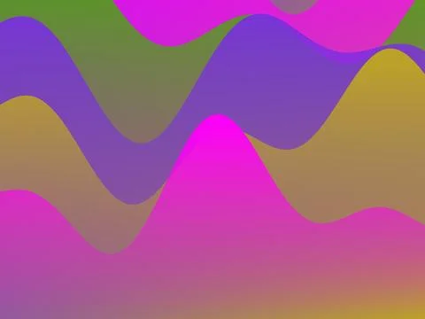 Abstract Colorful Layered Wave Background with Vibrant Pink, Purple, and Go.. Stockillustratie