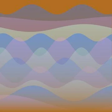 Abstract Colorful Layered Wave Pattern Background with Muted Pastel Gradien.. Illustration