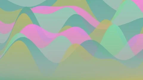 Abstract Colorful Layered Wave Patterns Representing Sound Frequency and Di.. イラスト素材