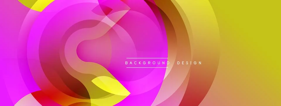 Abstract colorful layers create dynamic visual flow. Pink, yellow, brown hues Stock Illustration
