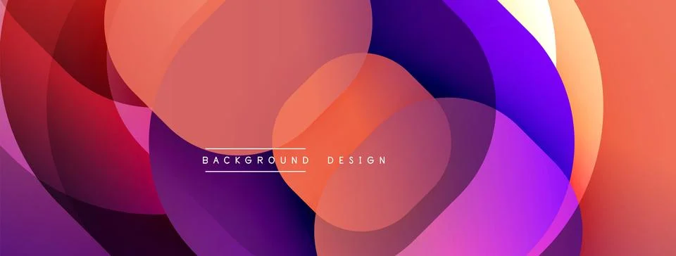 Abstract colorful layers create dynamic visual effect. Gradient shades blend, Ilustración de archivo