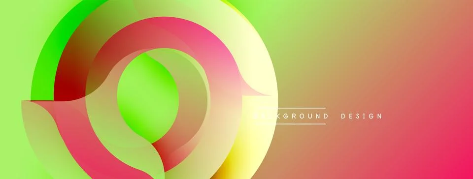Abstract colorful layers create dynamic visual flow. Gradient hues blend, Stock Illustration