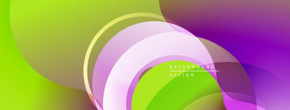 Abstract colorful layers create dynamic visual flow. Soft gradients blend purple Illustrazione stock