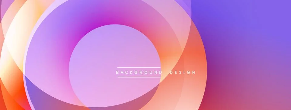 Abstract colorful layers create dynamic background. Soft gradients blend purple, Stock Illustration
