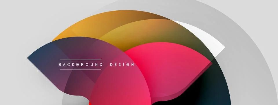 Abstract colorful layers create dynamic visual effect. Modern design elements Stock Illustration