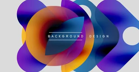 Abstract colorful layers create dynamic visual effect. Modern design elements Stockillustratie