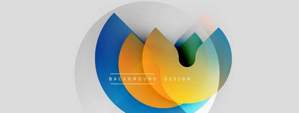 Abstract colorful layers create dynamic visual effect. Modern design elements Stockillustratie