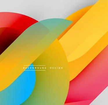 Abstract colorful layers create dynamic composition. Overlapping shapes, vibrant 스톡 일러스트