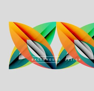 Abstract colorful layers create dynamic visual effect. Modern design elements Stockillustratie