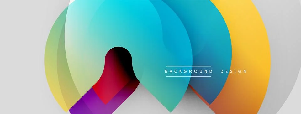 Abstract colorful layers create dynamic visual flow. Modern design elements Stock Illustration
