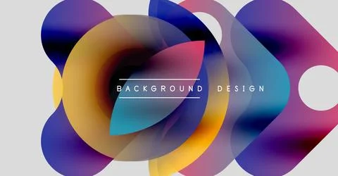 Abstract colorful layers create dynamic visual effect. Modern design elements Stock Illustration
