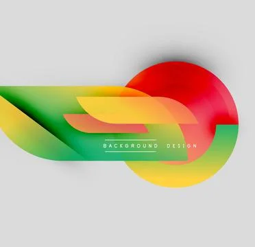 Abstract colorful layers create dynamic flow. Gradient shades blend, forming Illustrazione stock