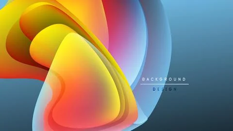 Abstract colorful layers create dynamic flow. Gradient shades blend, forming Stock Illustration