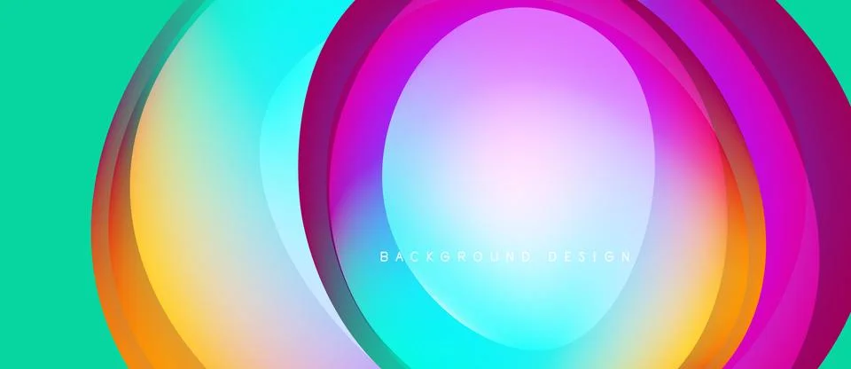 Abstract colorful layers create dynamic circular pattern. Vibrant gradients イラスト素材